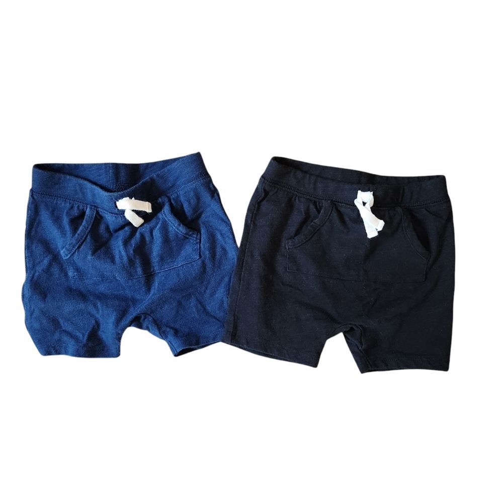 Jumping Bean Boys Shorts Set of 2 Blue Black Size 12 months